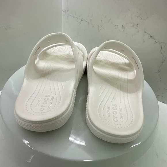 Crocs Classic Sandal White Unisex Slip On Size Men 6/ Women 8 - Picture 3 of 7